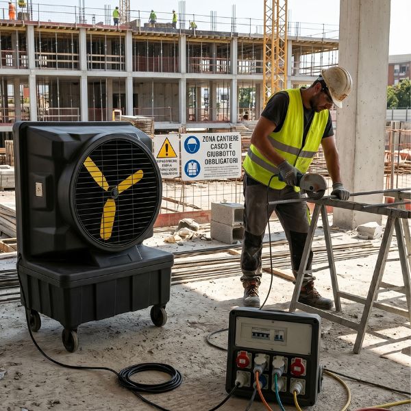 Raffrescatore Evaporativo Kaltermann in Cantiere edilizio